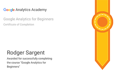 Google Analytics Academy certificate